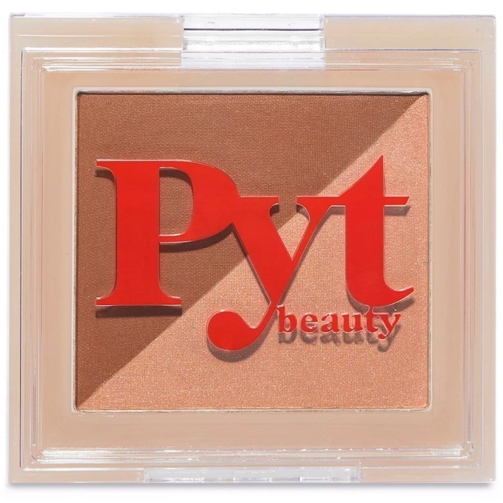 PYT Beauty Faux Sun Bronzer Duo in Bali | NEW | Medium Matte & Shimmer Bronze